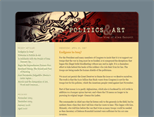 Tablet Screenshot of politicsandart.com